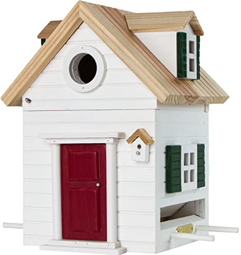 Wildlife Garden WG1122 Multiholk New England - Der Kombinierte Vogelfutterhaus und Nistkasten/Vogelhaus aus Holz