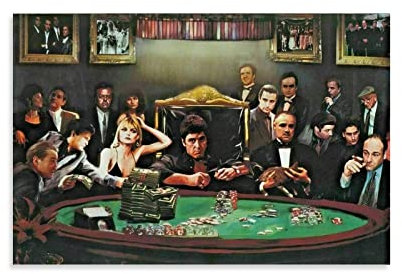CUQ Scarface - Póster Goodfellas Godfather Soprano, impresión lienzo, decoración dormitorio, 20 x 30 cm