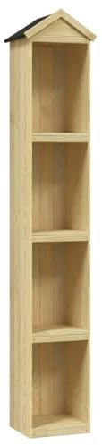 vidaXL Kiefernholz Imprägniert Geräteschuppen mit 4 Ablageflächen Gerätehaus Gartenhaus Gartenschrank Schrank Schuppen 40x33x222cm