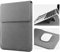 HoYiXi 14 Inch Laptop Sleeve Case Leather Bag with Stand Compatible with MacBook Pro 14 2021/ASUS Vivobook 14/HP Pavilion X360/Lenovo IdeaPad 14/Dell Lenovo HP ASUS Acer HUAWEI Matebook 14'' PC, Gray
