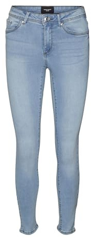 Vero Moda Vmtanya Mr S Piping Jeans Vi352 Noos Vaqueros, Light Blue Denim 01, XXL para Mujer