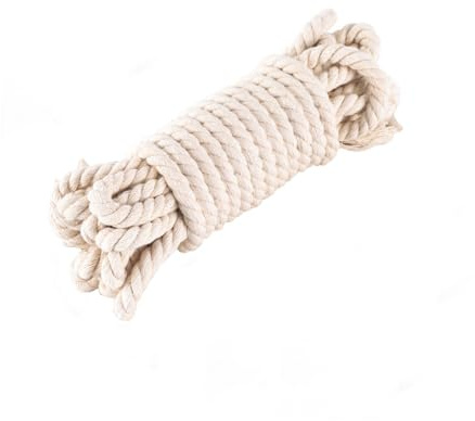 Cordon de Coton Macrame de 14mm * 8M d'épaisseur pour Rideaux, Lits de Soleil, modèles de Tricot DIY, Jardin et Animaux de Compagnie, Simple et généreux, Cordon de Coton Grossier