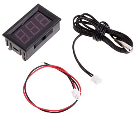 Thermomètre de voiture thermomètre numérique CARME THERMITITRE DISPLASE DISPOSITION DIGLISANT METURA DE Température CARMA DC 12V Digital Temperation Panneau (Rouge)