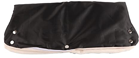 Kinderwagen-Handmuff, Snap-Design, Winddicht, Hält Warm, Kinderwagen, Warmer Muff, Professionelles Oxford-Gewebe für den Außenbereich (Schwarz)