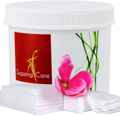 Sugaring Zuckerpaste + 100x Enthaarungsstreifen | 100% Vegan Natur | sanfte, schmerzarme Haarentfernung | 1 Dose Zuckerwachs | seidig glatte Haut bis zu 4 Wochen | für Männer und Frauen | 500g (Soft)