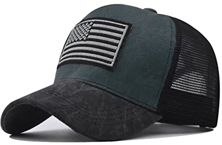 Sporty Trucker Mesh Baseballcap U.S.A. Flag Fahne USA Vintage Style Used Washed Look Retro Amerika