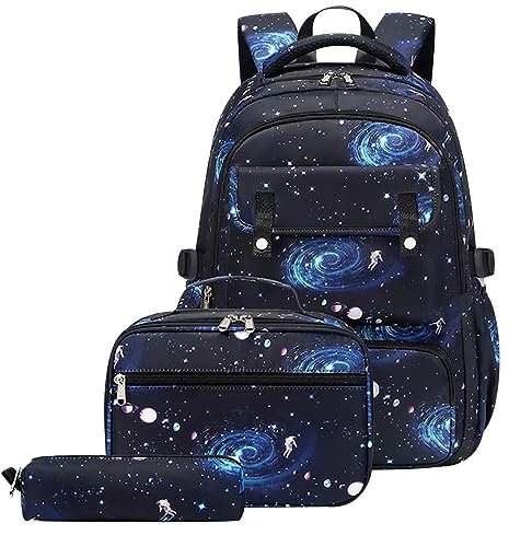 Schulrucksack Jungen Rucksack Schule Teenager Schultasche Jugendliche Jungen Primary School Bag Backpack Schulranzen Uni Rucksack Herren Groß Freizeitrucksack Schulrucksack Oberstufe Schoolbag Blau