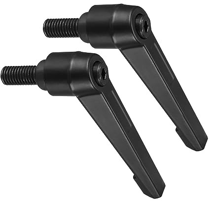 CoCud Klemmhebel Griffe M10 x 20mm Stecker Gewinde Einstellbar Schnellspanner Verriegelung Drehend Bolzen Knöpfe Schwarz - (Verwendung: für Drehmaschinen) 2Stk