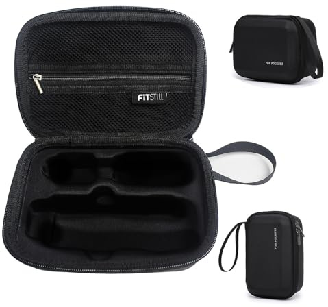 FiTSTILL Black Medium Carrying&Protective Hard Shell Travel Storage Case Bag Compatible with DJI osmo Pocket 3 Creator Combo,Cameras Accessories Kit [Case Only]