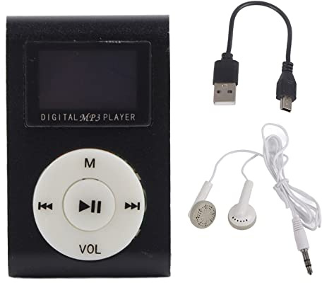 Mini Lecteur de Musique MP3 Portable mp3 Lecteur Mini Lecteur Multimédia à écran LCD BackClip, Prise en de la Carte Mémoire jusqu'à 32 Go, Longue Durée de Vie Lecteurs MP3 et multimédias numériques