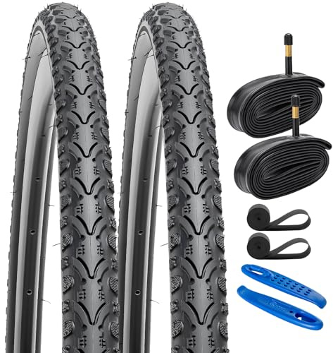YunSCM 2Pcs Faltbare 28 Zoll/700C Fahrradreifen 28x1.50 700x38C Mantel 40-622 kompatibel Rennräder, Citybikes, 700c Fahrräder Reifen 700x38C 700x40C