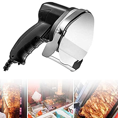 Barbecue elettrico, coltello automatico Doner Kebab, affettatrice elettrica per kebab con 2 lame per tagliare affettatrice per kebab turco, macchina per tagliare la carne, affettatrice per kebab,A