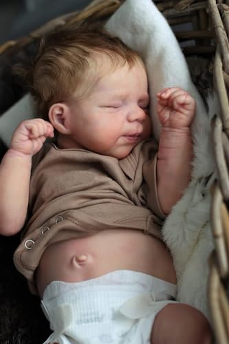 Anano Realistische Babypuppe Bebe Reborn Puppen 20 Zoll Baby Puppe Junge Lebensecht Und Wasserdicht Echt Aussehende Jungen Silikon Puppe Babypuppen Jungen Vollsilikon Baby