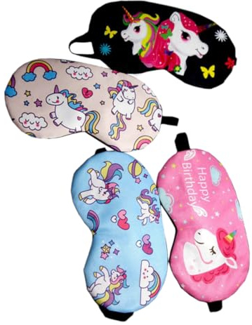 Beavorty Benda Per Dormire Rosa 8 Pz Benda Sull'occhio Del Sonno Unicorni Eye Patch Eye Mask Sleeping Mask Strenne Ragali Occhi Maschere Occhi Benda Occhio Benda Dei Cartoni Animati Per