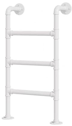 Weiße Dachbodenleiter aus Metall, Ausstiegsleiter für Kellerfensterschächte, Not-Feuer-Kletterleiter für Etagenbetten in Wohnmobilen, Wohnheime(160cm/63in)