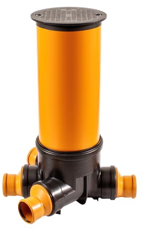 ScarMaxx - KG Schacht - KG Rohr - Revisionsschacht - Abwasserschacht - DN315/DN110 Schachtboden - Komplett SET - Entwässerung - Kontrollschacht - 4x Reduktion 110-0,75m Rohr - Deckel - Gleitmittel