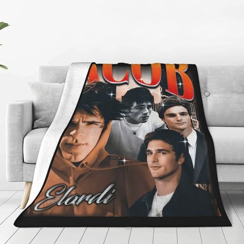 EZKYZTLW Jacob Star Elordi Coperta in Pile di Flanella Leggera per Divano da Ufficio Divano Camera da Letto per Bambini Adulti per Tutte Le Stagioni 40x30