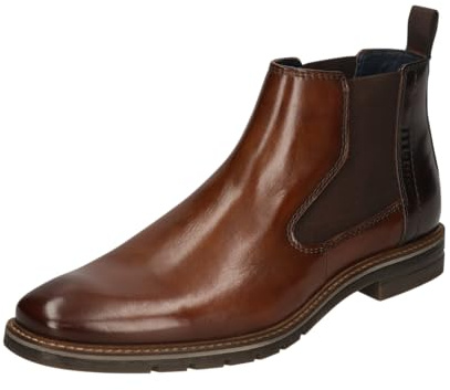 bugatti mäns stövlar kallt foder 311-A9E34, konjac/mörk brun, 43, Cognac Dark Brown, 43 EU