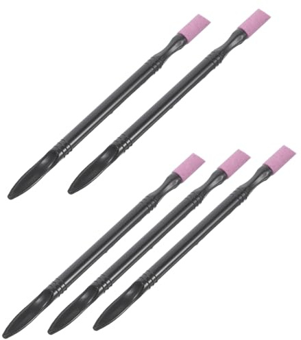 Beavorty 5 Stück Maniküre Nagelhautschieber Multifunktionaler Doppelkopf Nagelschleifstift aus Robustem Material Nagelpflege Werkzeug für Professionelle und Private Nagelkunst
