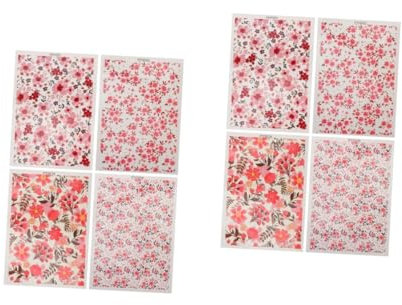 HOODANCOS 2 Sätze DIY-ton-abziehbilder Abziehbilder Übertragen DIY Ton-Transfer-Aufkleber Tonübertragungspapier Löslich DIY-Papier Übertragen Tonpapiere 4 Blätter * 2