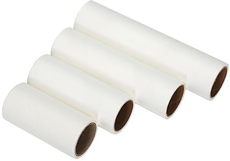 TOBBOMEY Nastro Di Pulizia Carta Adesiva Strappabile 19 Cm Larghezza, 4 Pezzi Colla a e Strappo Obliquo Per Rimozione Peli Animali, Accessorio Levapelucchi Per Abiti e Superfici Quotidiane