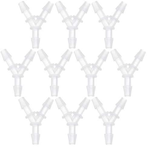 FUTUREORYY 10 Pezzi Raccordi a T in Plastica a 3 Vie per Tubo Flessibile a Forma di Y Connettori Giardino Resistenti Accessori Idraulici Leggeri per Uso Domestico Bagno e Negozi