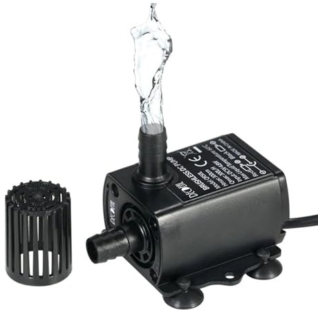 Water Pump, USB-Powered with Filter Circulation System, DC Adjustable Flow Water Pump for Fountain, Hydroponics, Pond, Aquarium, Home, Garden, Patio, Outdoor Camping