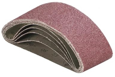 Cinta Lijadora 5 bandas abrasivas de lijado 60 x 400 mm, grano 40/60/80/120, for pulir madera y metal(5pcs 120 Grit)
