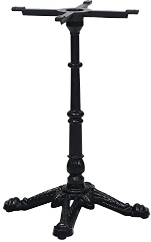 Mhdvray Pied de Table de Bistro Noir en Fonte 52x52x72 cm, Support de Table Industriel Robuste pour Restaurant et Café, Pied Central Stable avec Plaque de Montage Pré-percée