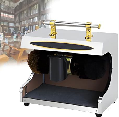 Automatic Shoe Polishing Machine with Double Brush Design, Horizontal Induction Cleaning for Easy and Effective Shoe Care and Maintenance
