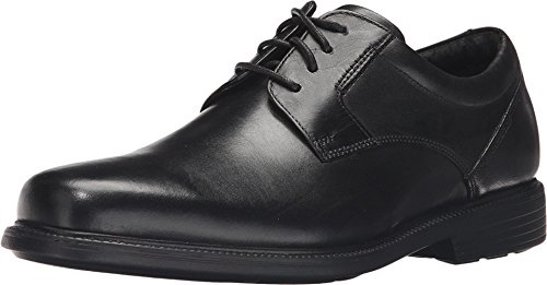Rockport Mens Charlesroad Plaintoe Oxfords-shoes, Black, 10.5 US