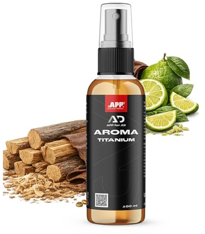 APP for AD Aroma Titanum - Désodorisant voiture intérieur 100 ml | Parfum voiture, neutralise les mauvaises odeurs, Santal, notes de cuir et bergamote fraîche