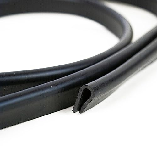 EUTRAS EPDM Dichtungsprofil FP3002, Gummidichtung schwarz, U-Profil 1,5-5,5 mm, Tür- & Fensterdichtung, Kantenschutz für Blech, Auto & Industrie