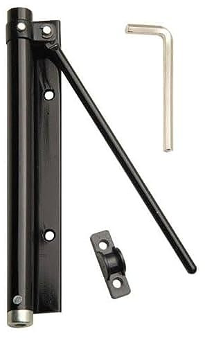 WOLFPACK LINEA PROFESIONAL - Muelle Puerta Aluminio Anodizado Negro (Blister 1 Pieza)