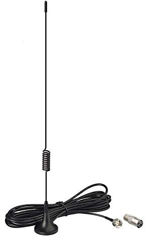 Bingfu FM UKW Radio Antenne F Stecker Magnetfuß Zimmerantenne mit 2M Verlängerungskabel Kompatibel mit Tragbaren Radio-Tuner Stereo-Empfänger AV-Empfänger Stereo-Verstärker HiFi-Receiver