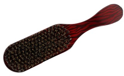 Brosse à Cheveux Courbée Antistatique en Poils de Sanglier Naturel, Brosse à Cheveux avec Manche en Bois, Démêlant pour Longs Courts, Épais, Fins et Doux, Cheveux Raides pour Femmes et Hommes