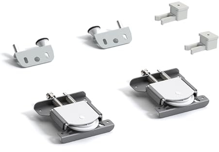 Decoranddecor Sliding Wardrobe Door Track Kit Ball Bearing Smooth Operation (Additional Gear Pack for One Door)