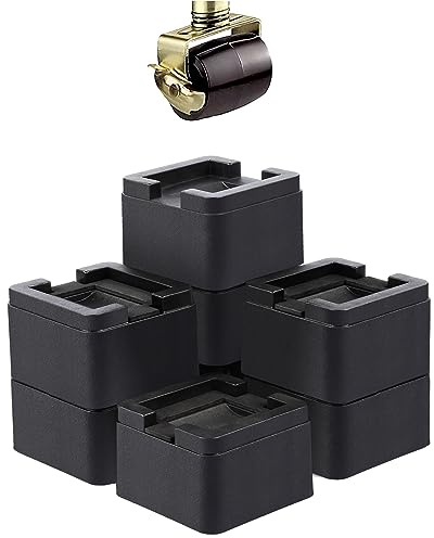 BTSD-home Set med 8 robusta sänghöjare på 5 cm, justerbar 10,2 cm, passar alla möbelhjul, soffor och bord, bäddsofframshöjare