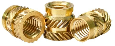 Einpressmuttern Messing Hot Melt Einsatz Muttern Schmelzen Rändel Gewinde Heizung Spritzguss Einbettung Kupfer Mutter Laptop 3D Drucker M2 M3 M4 m5(Length 5mm,M6(OD9mm) 20Pcs)