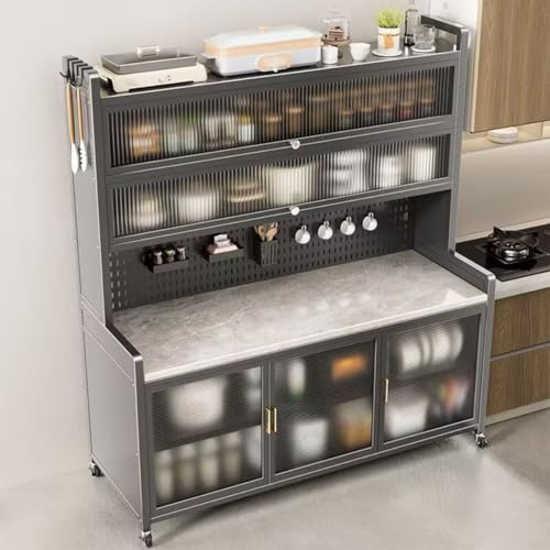 GOKEUEKDY Credenze Alte da Cucina, mobili da Cucina con Piani di Lavoro, mobili da Cucina, mobili dispensa da Cucina indipendenti, Bar, Molti Stili Disponibili