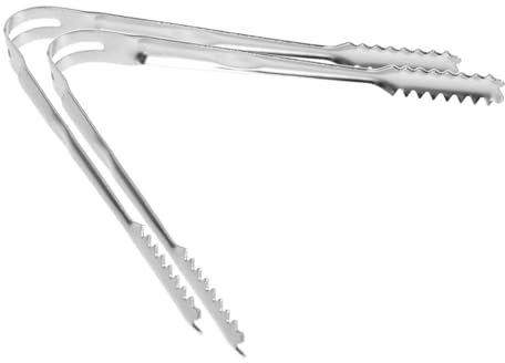 VERDANVERSE 2pezzi Pinze in Acciaio Resistenti Per Ghiaccio Pane e Dessert Impugnatura Antiscivolo Per Uso in Cucina Buffet e Picnic