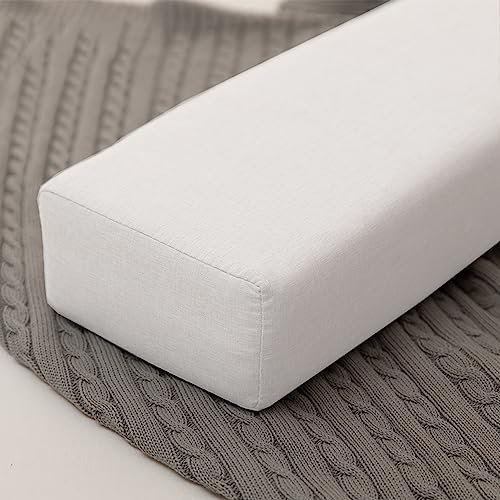 Coussin de pont de matelas beige pour lit double, king size, canapé, tête de lit, extension 220 x 15 x 10 cm, parfait pour combler l'espace de lit et le confort
