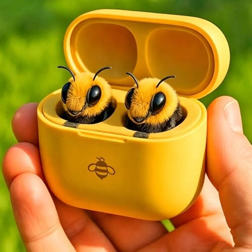 Uuxkgu Frosch Ohrhörer,niedliche Tierförmige Bluetooth,Bluetooth-Ohrhörer Mit Ladehülle,kabellose In-Ear-Kopfhörer Mit Tiefem Bass,Geräuschreduzierung,wasserdichte Ohr-Kopfhörer(C)