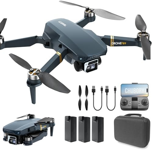 800 Meter Reichweite Drohne mit Kamera 4K – 84 Minuten Flugzeit, WiFi FPV faltbare Quadrocopter, bürstenlosem Motor, Auto-Hover, Auto-Follow (3 Akkus)