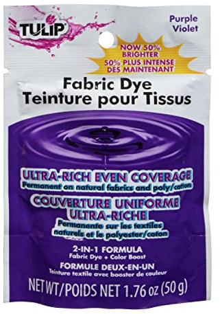 Tulip Permanent Fabric Dye Powder, Hot Dye Method for Vibrancy, Long-Lasting Color, Purple
