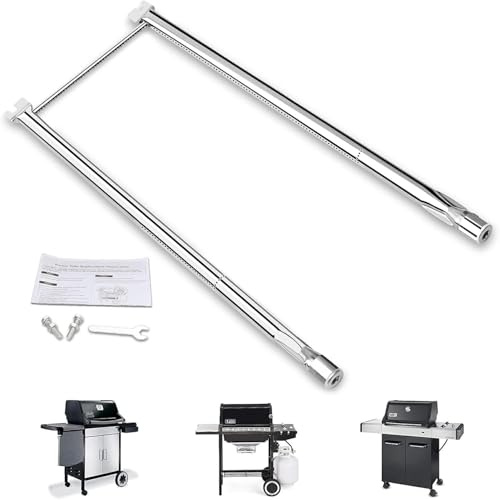 GFTIME 68,6CM 7507 Tube de Brûleur Accessoires pour Weber Spirit S-200, S-210, E-200, E-210 avec boutons de brûleur latéral, Acier Inoxydable Brûleur pour Weber Spirit 500 Gaz Gril