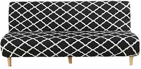 Mingfuxin Armless Schlafsofa-Bezüge,Spandex Stretch Futon Schonbezug Protector,rutschfeste elastische Klappcouch Sofa Shield für klappbares Schlafsofa mit 2-3 Sitzplätzen ohne Armlehnen