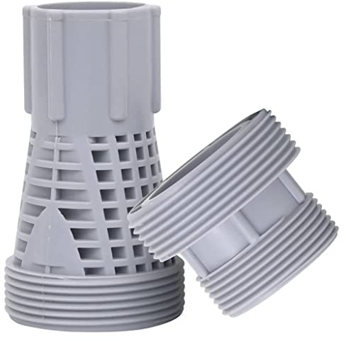 vidaXL 2 Piece Pool Hose Connectors, Durable Plastic Material, Easy and Secure Connection, for use with Universal/Intex/Bestway Products, Contains 1 and 1.5 Adaptors, Grey
