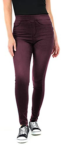 M17 Kvinnor damer denim jeans jeggings Skinny Fit klassiska casual bomullsbyxor byxor med fickor, Bär, 38 SE