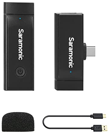 Saramonic Micrófono inalámbrico Android, Blink GO-U1 Micrófono inalámbrico Lavalier con cancelación de Ruido para Dispositivos Samsung/LG/Pixel/Android Type-C